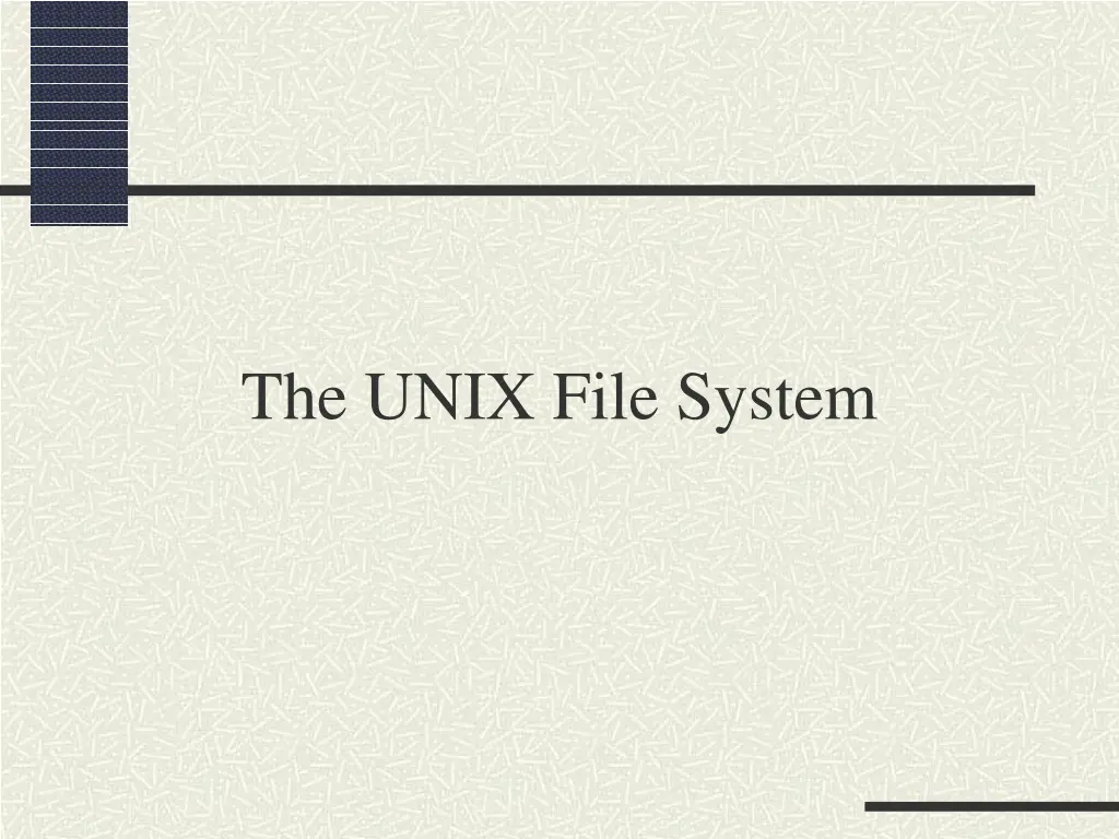 the unix file system