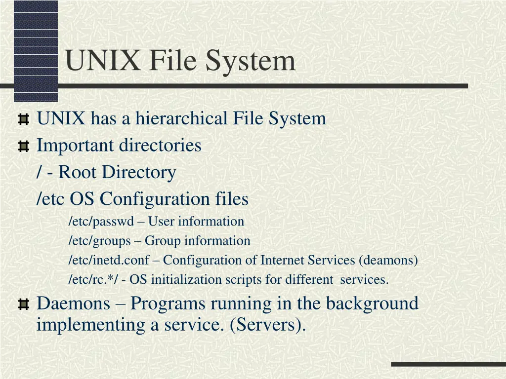 unix file system