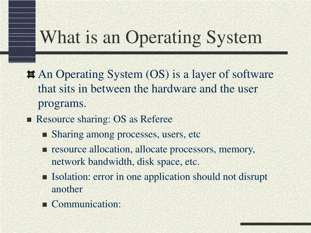 what is an operating system