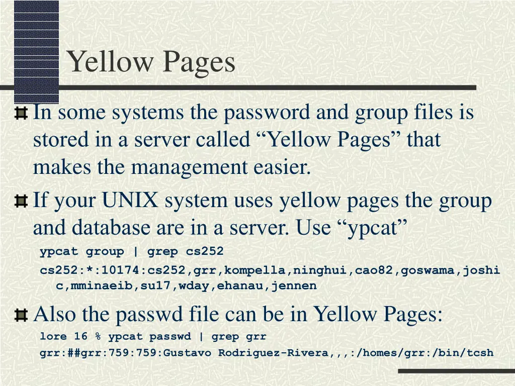 yellow pages