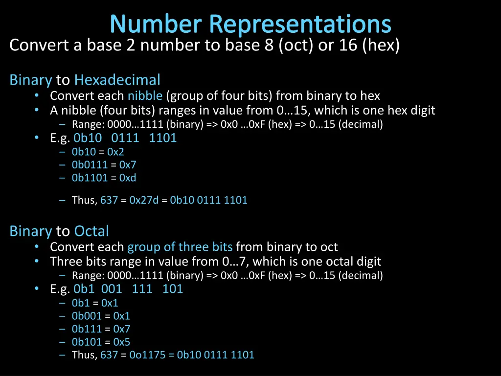 number representations convert a base 2 number