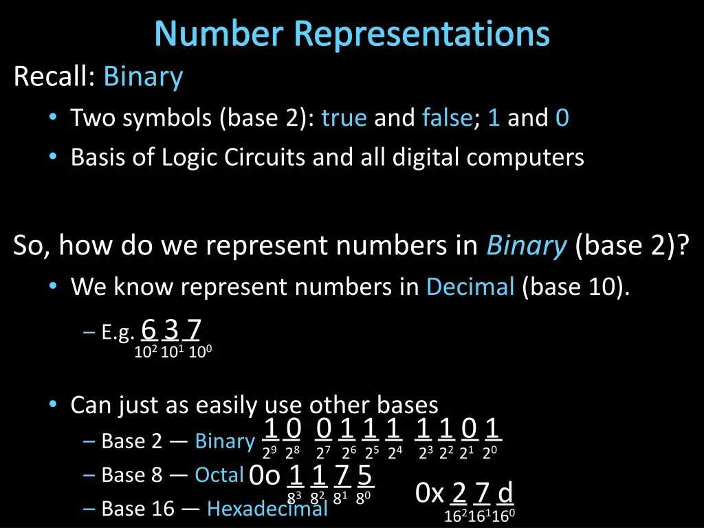 number representations