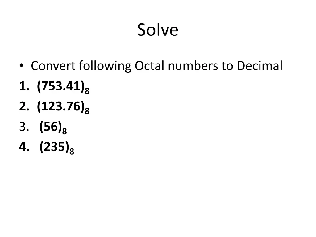 solve