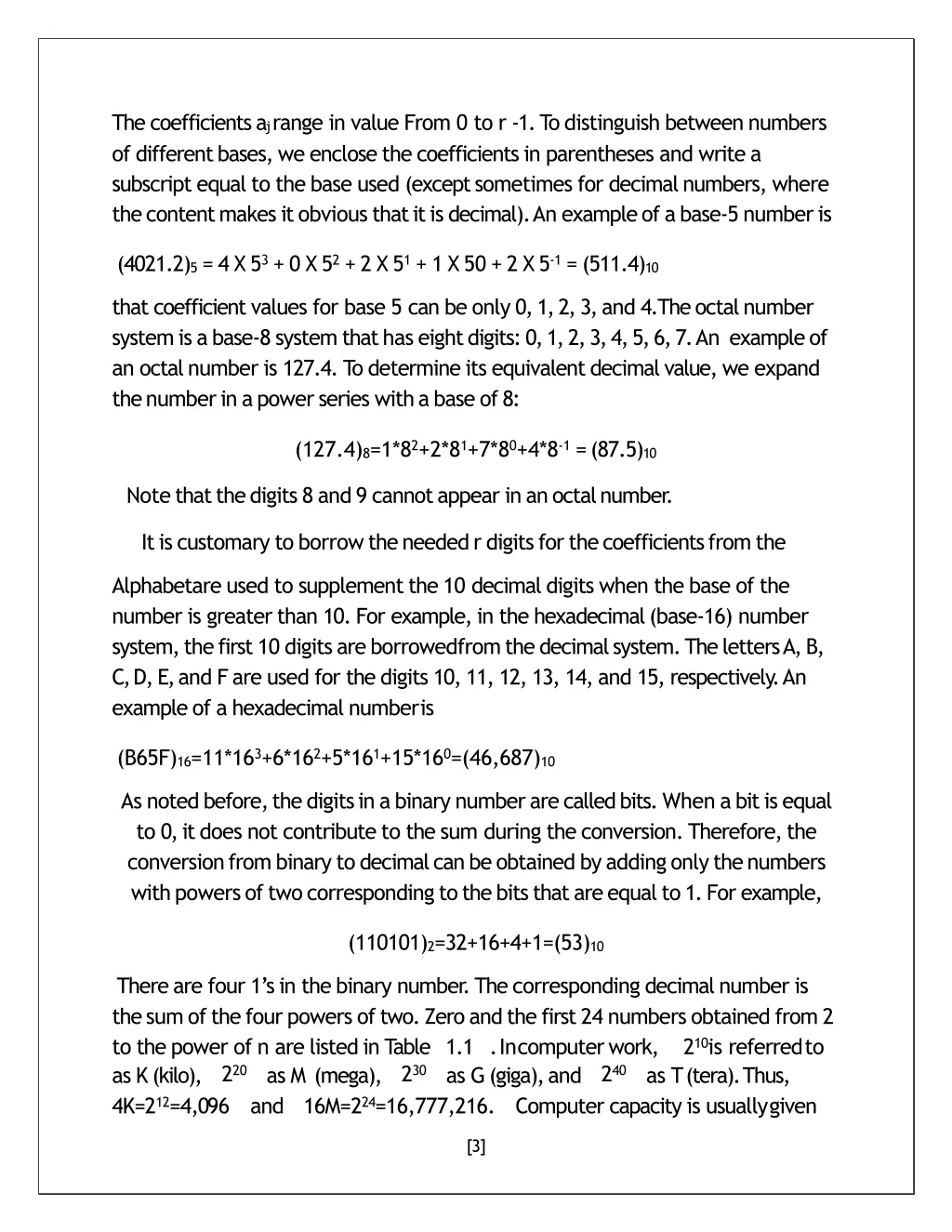 the coefficients a j range in value from