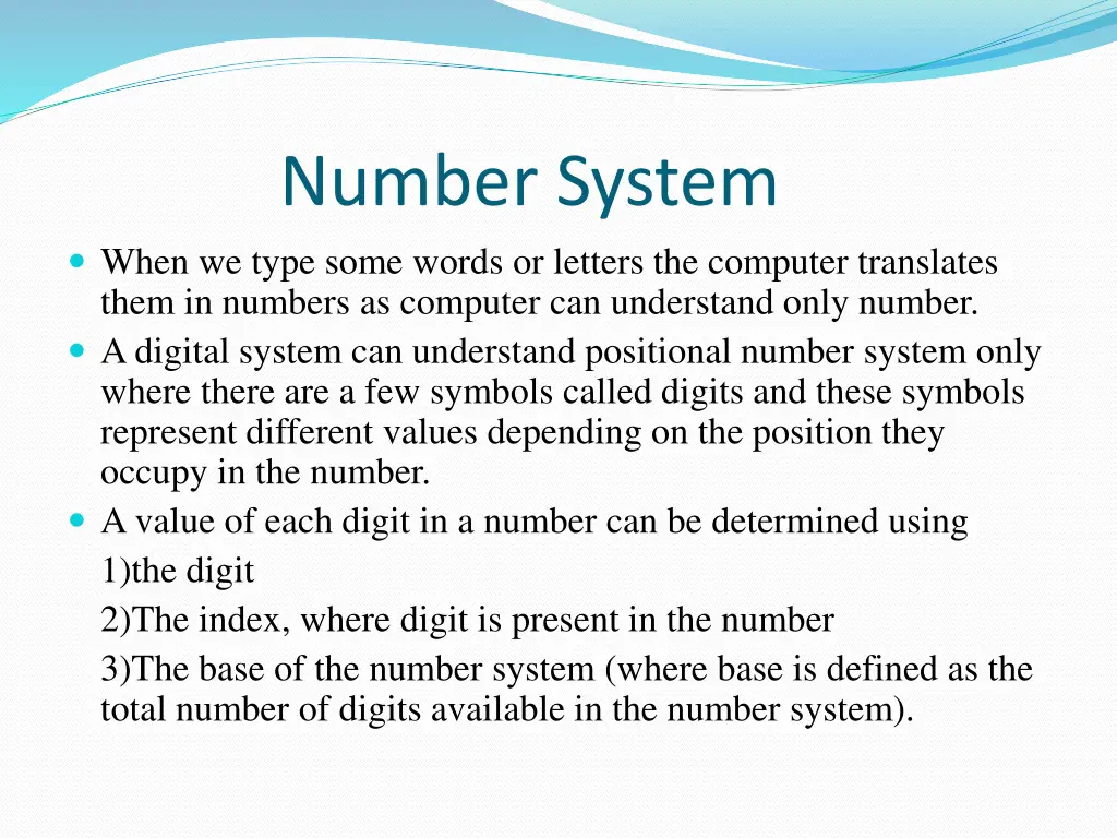 number system when we type some words or letters