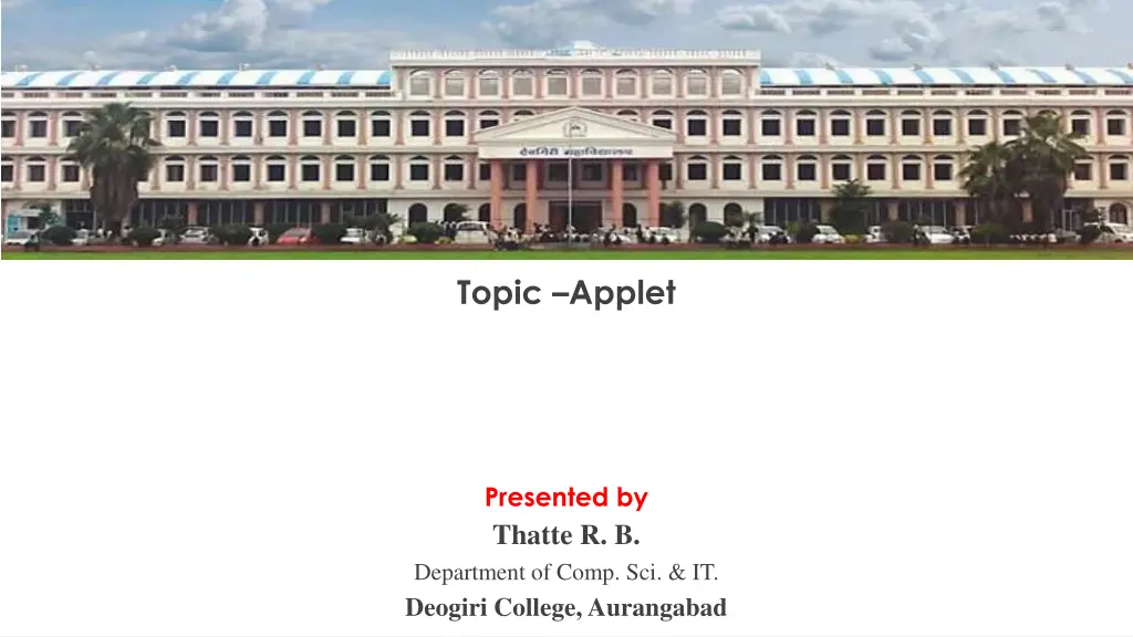 topic applet