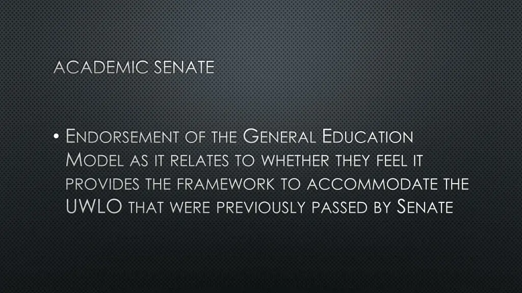 academic senate