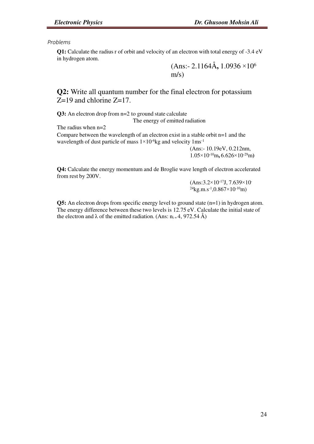 electronic physics 6