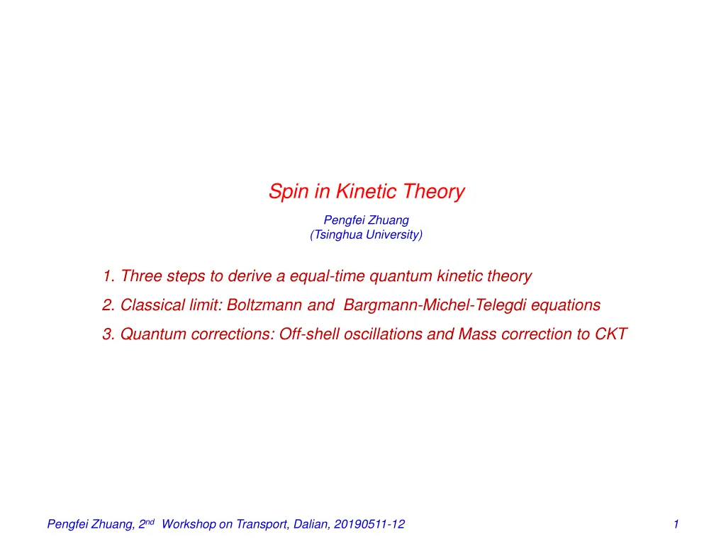 spin in kinetic theory