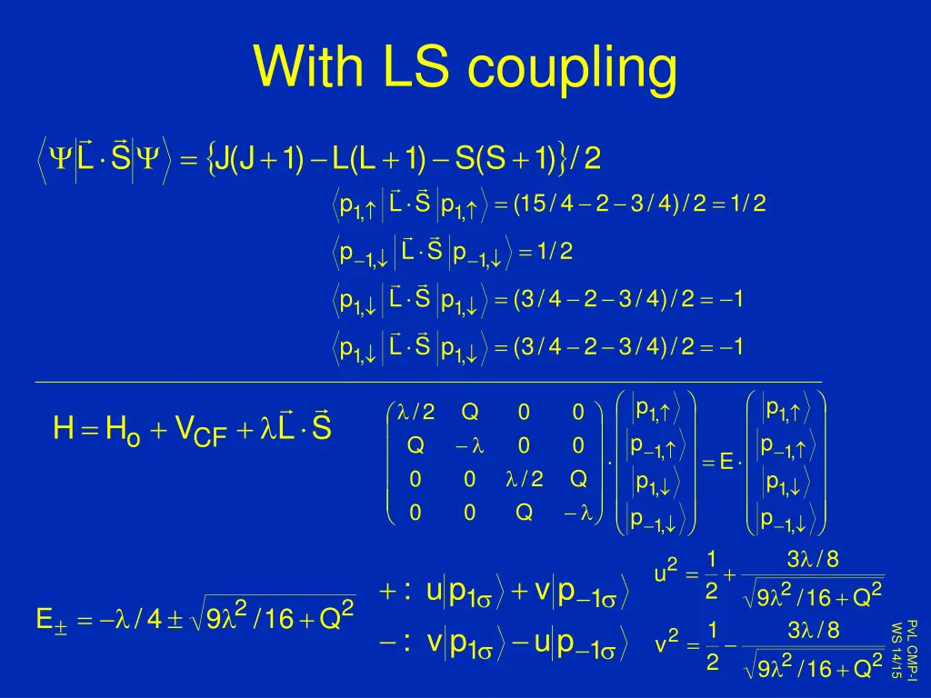 with ls coupling