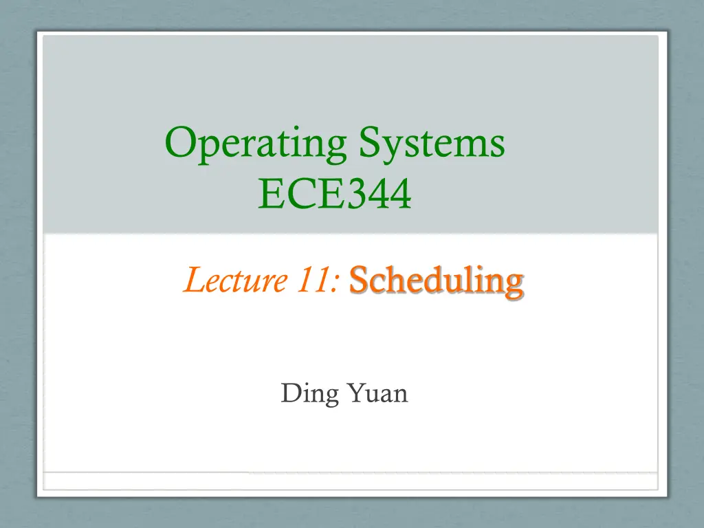 operating systems ece344