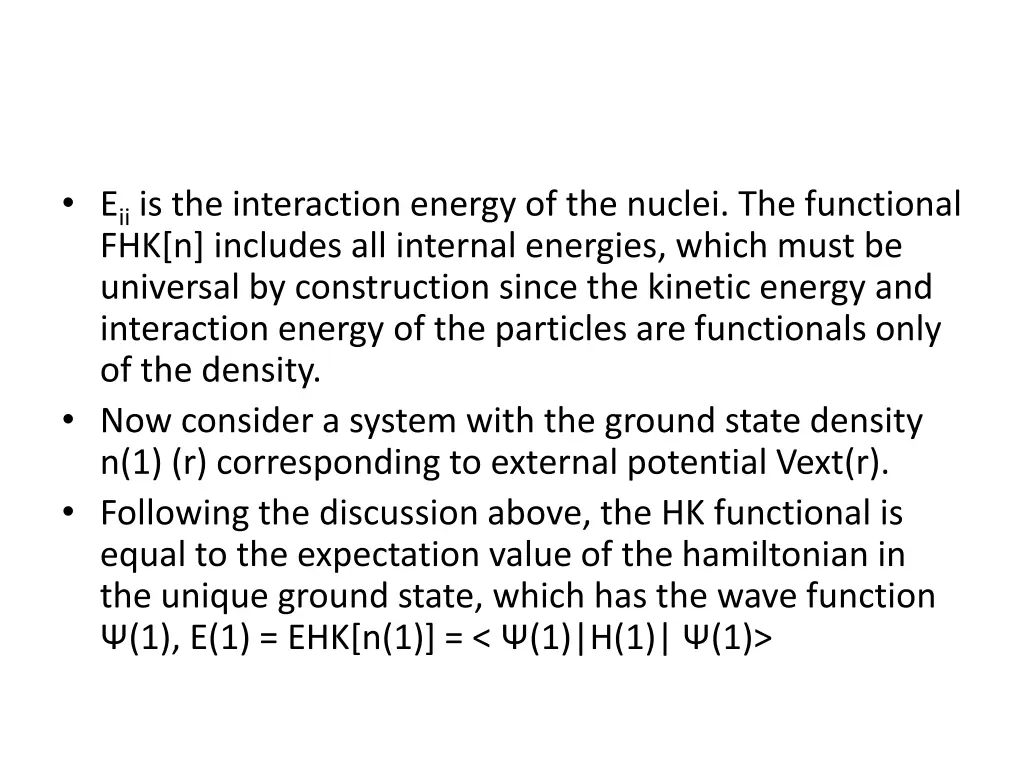 e ii is the interaction energy of the nuclei