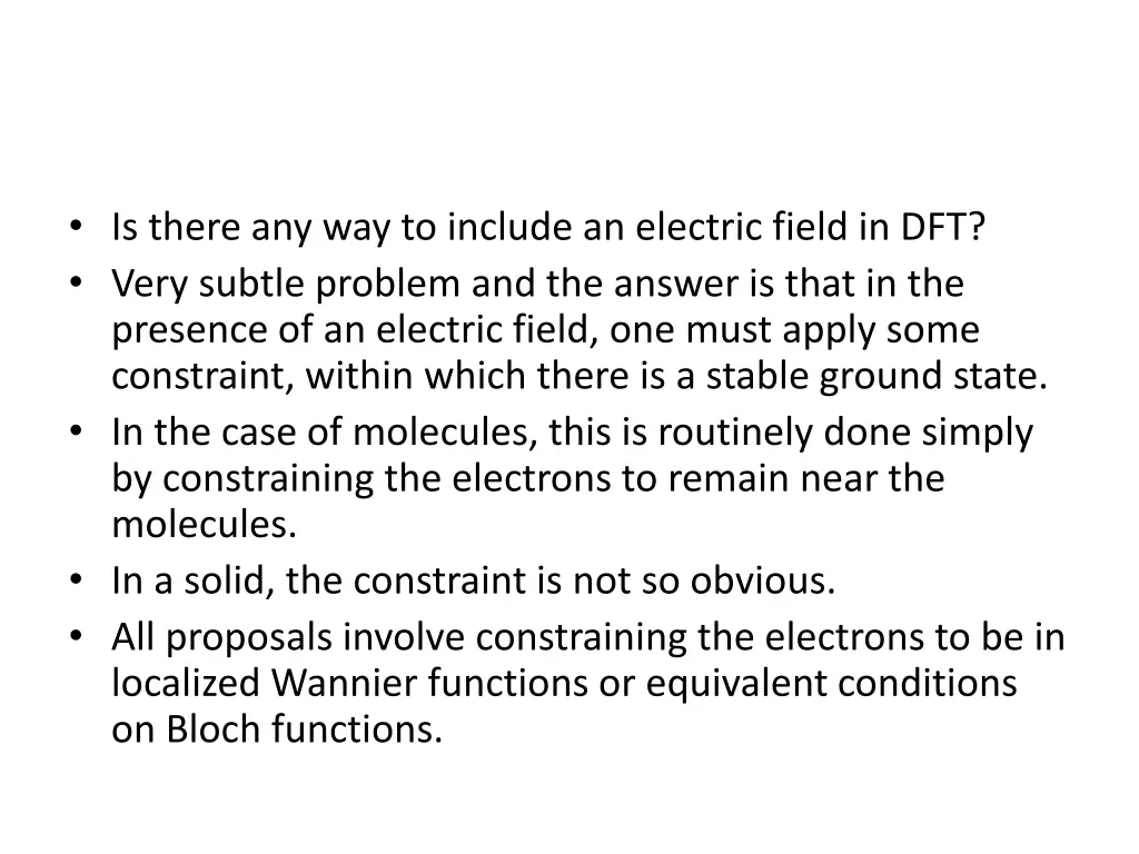 is there any way to include an electric field