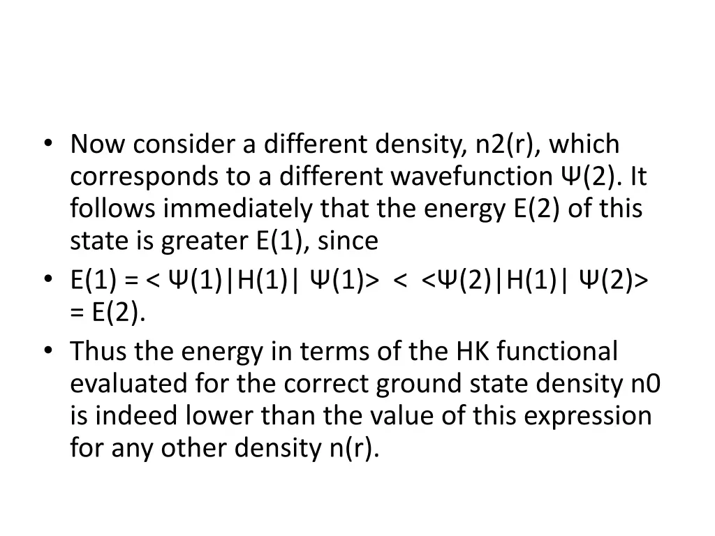now consider a different density n2 r which