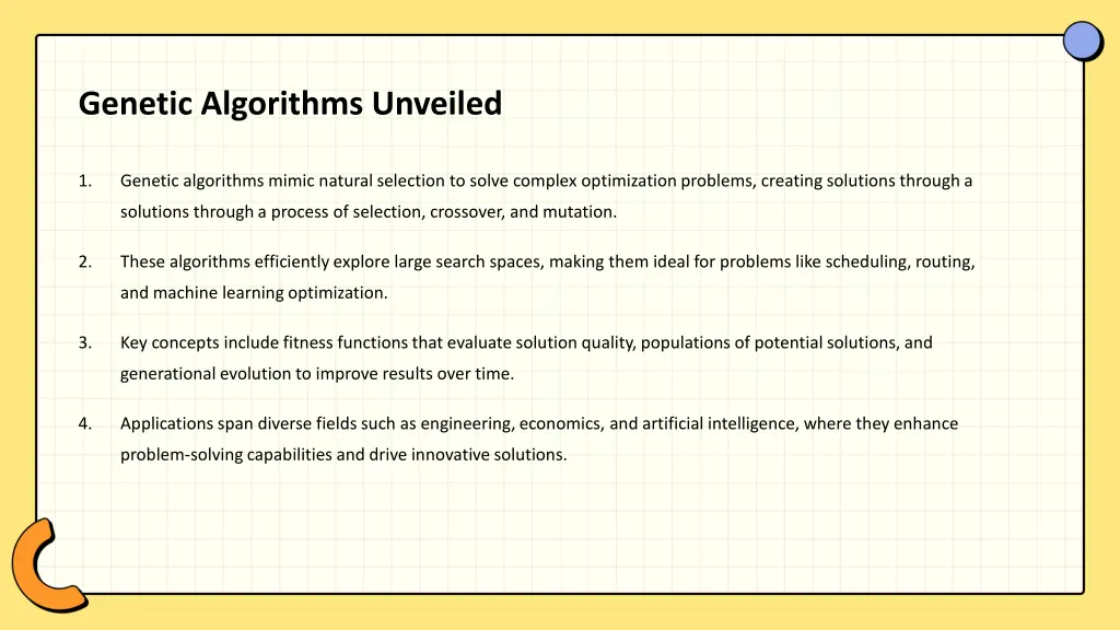 genetic algorithms unveiled