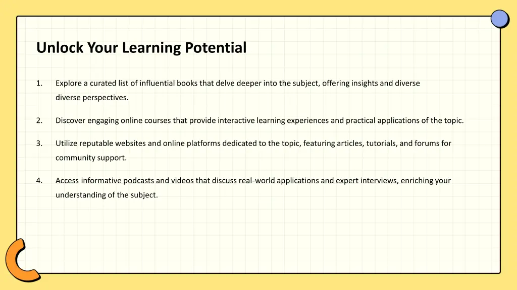 unlock your learning potential