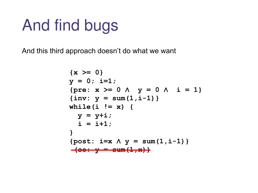 and find bugs
