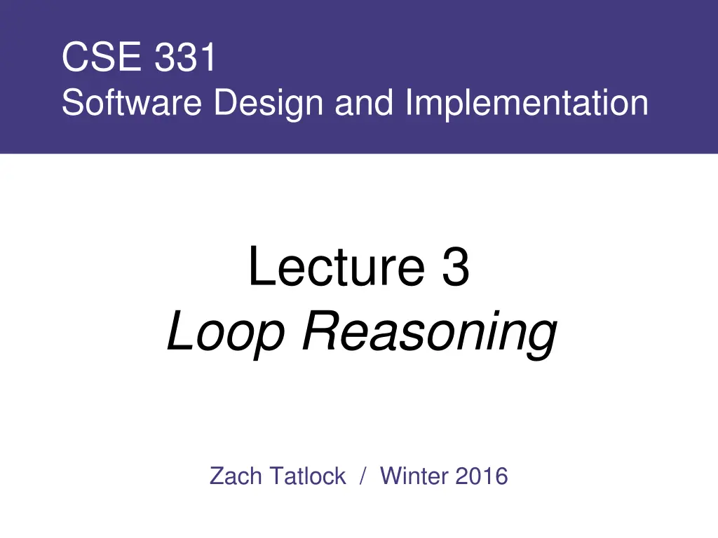 cse 331 software design and implementation
