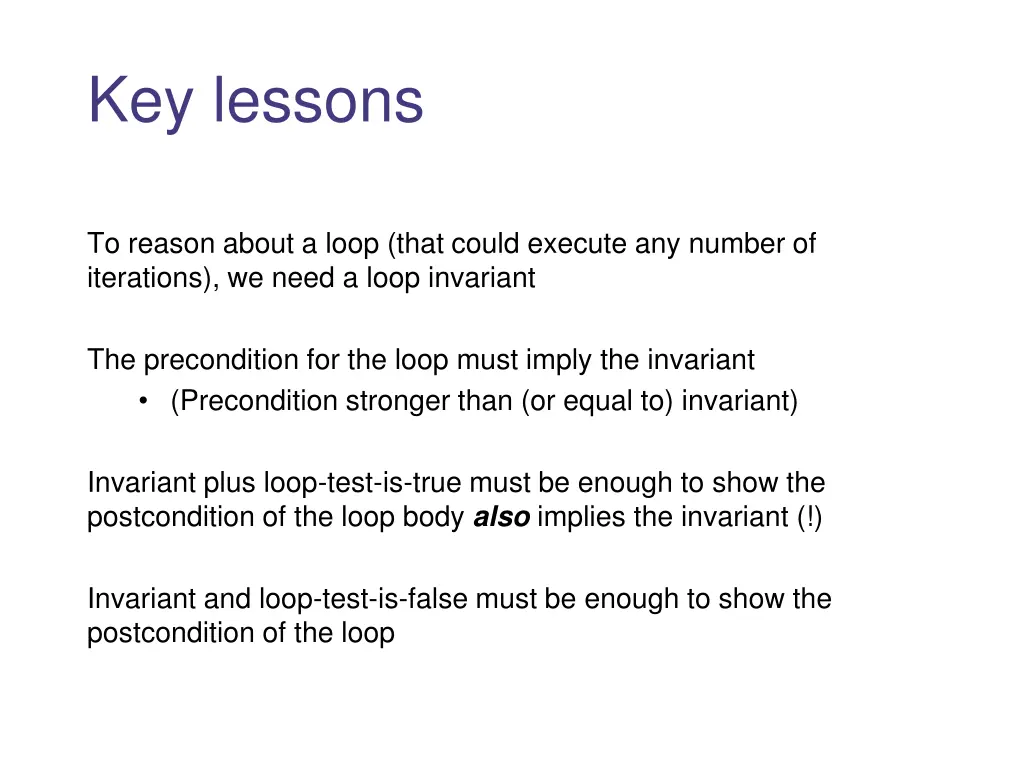 key lessons