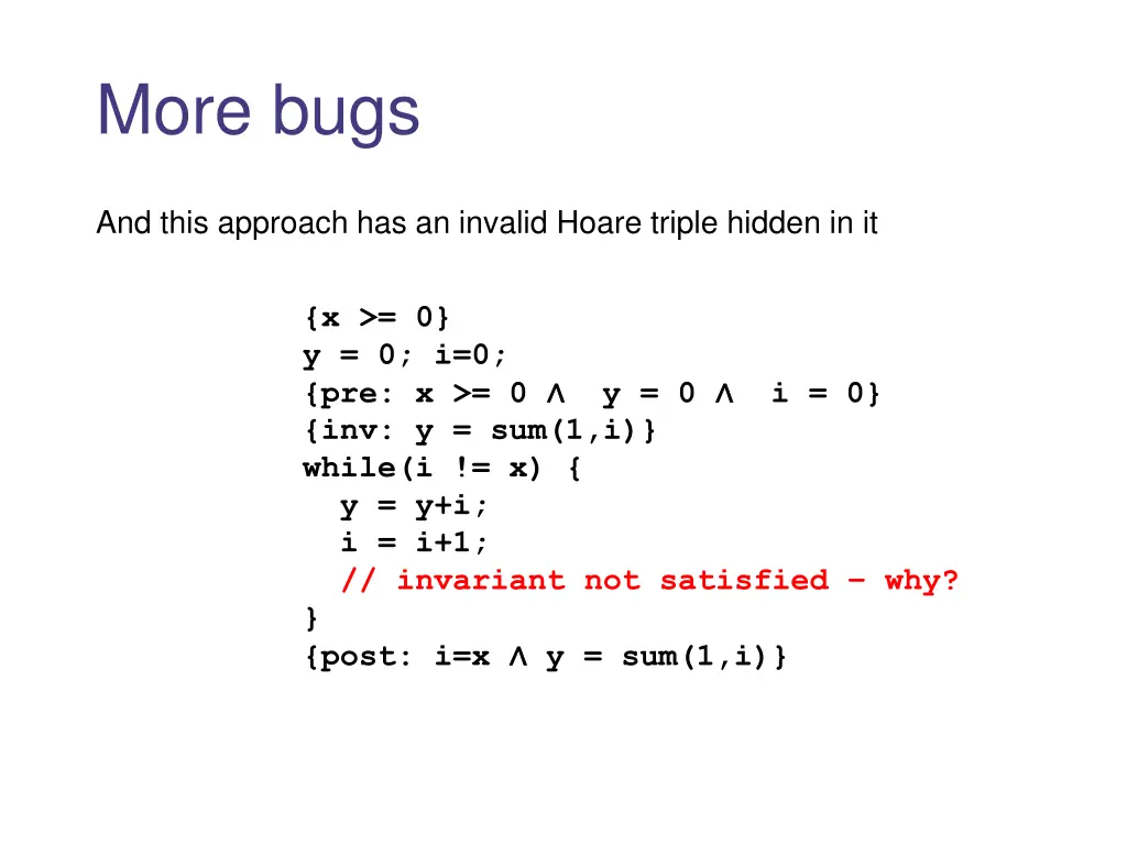 more bugs