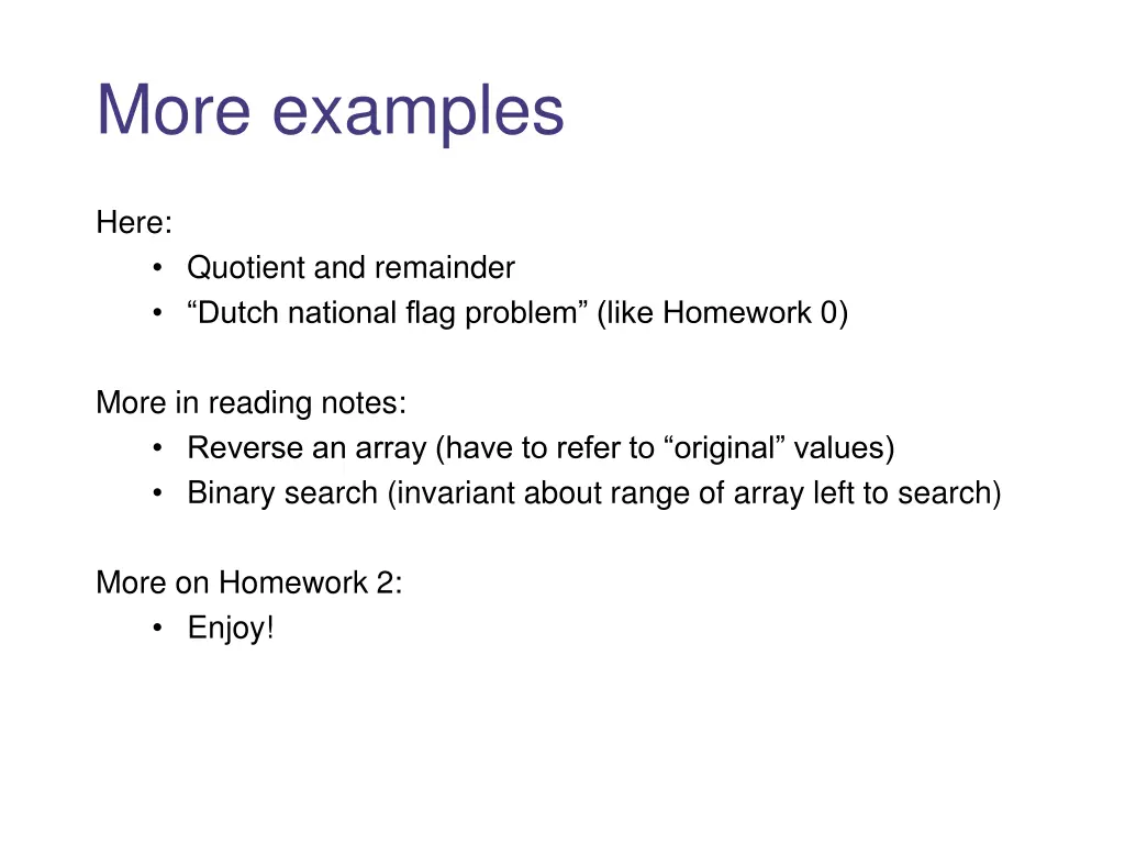more examples