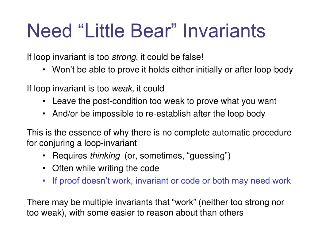 need l ittle bear invariants