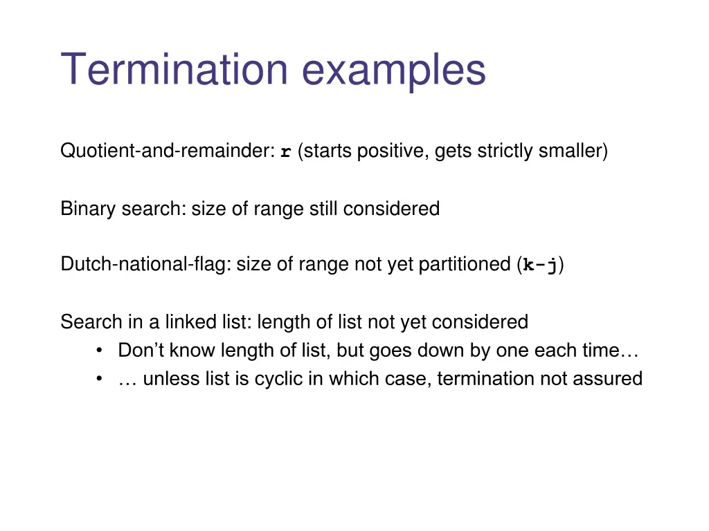 termination examples