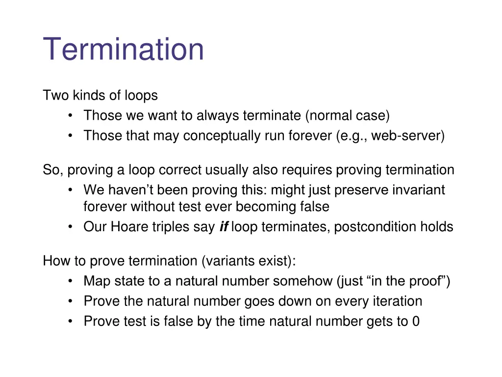 termination