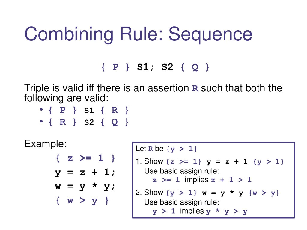 combining rule sequence