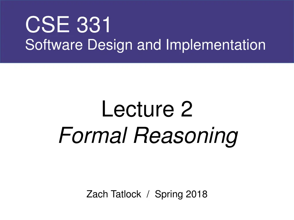 cse 331 software design and implementation