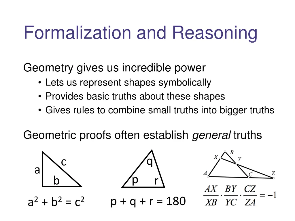 formalization and reasoning
