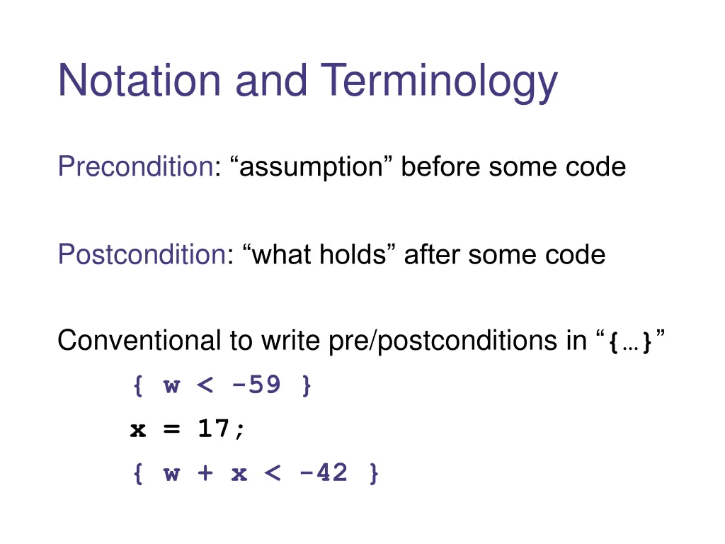 notation and terminology