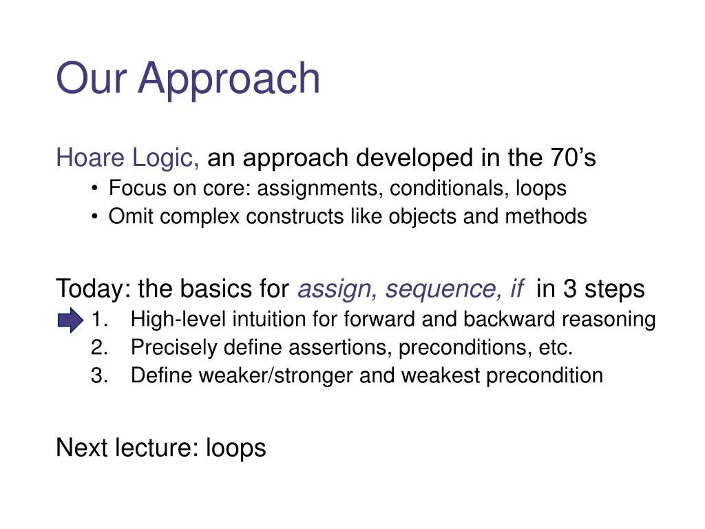 our approach 1