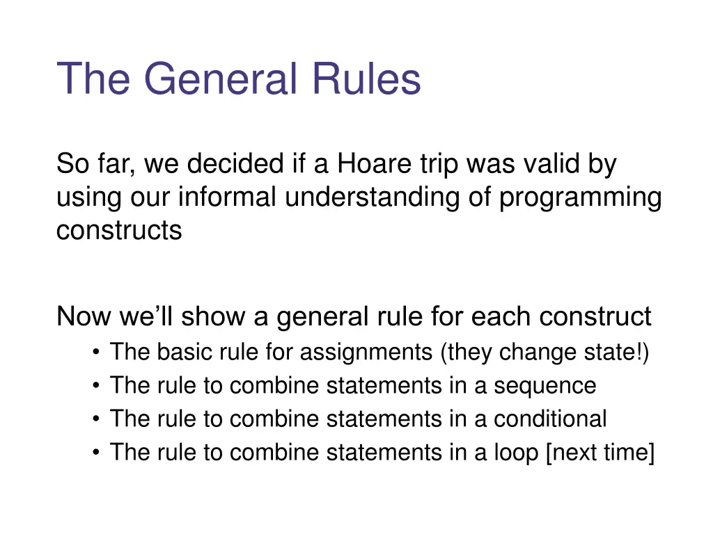 the general rules