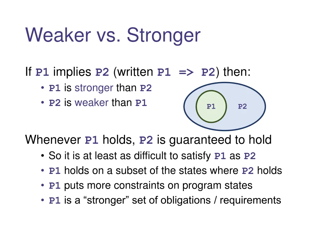 weaker vs stronger