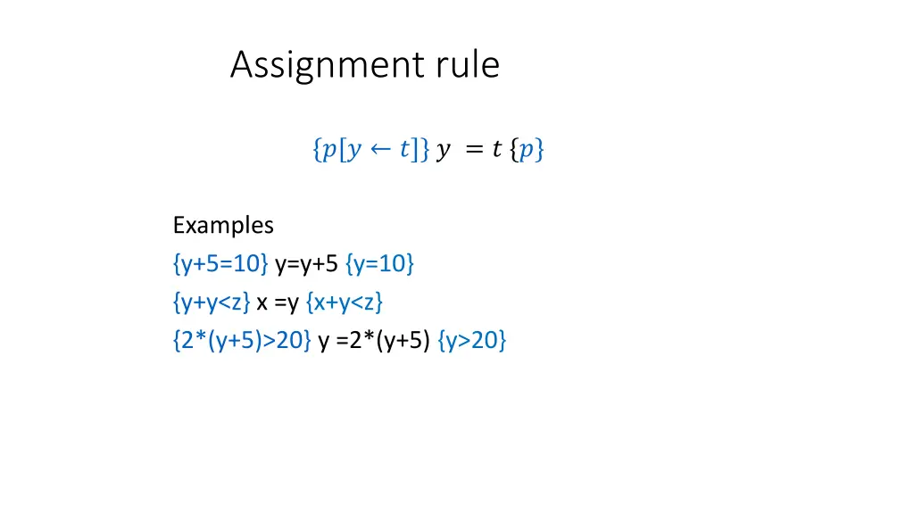 assignment rule