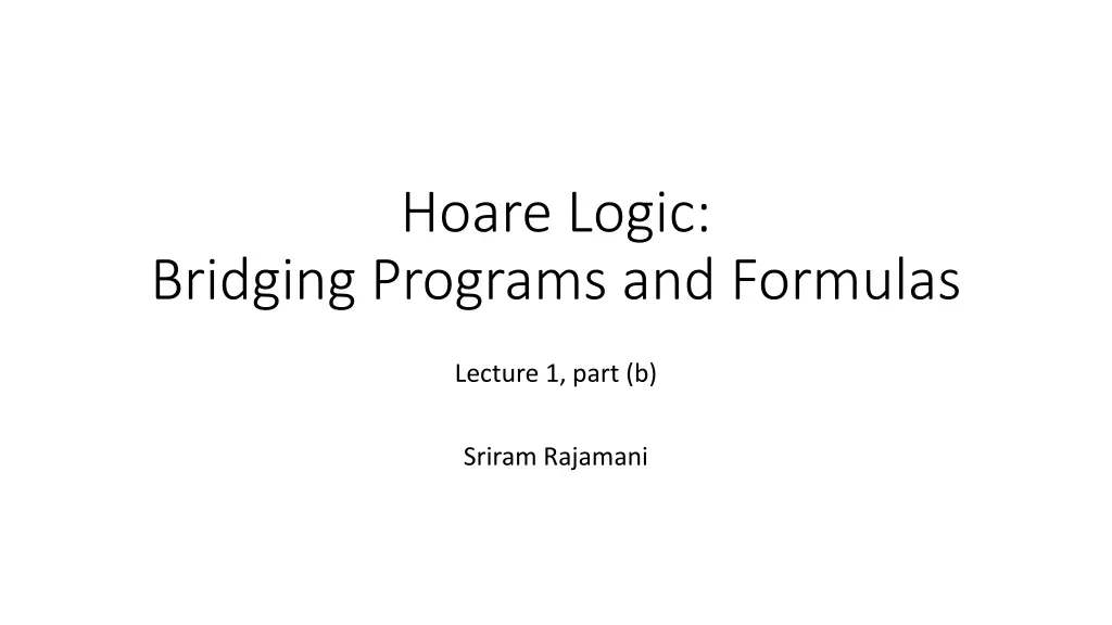 hoare logic