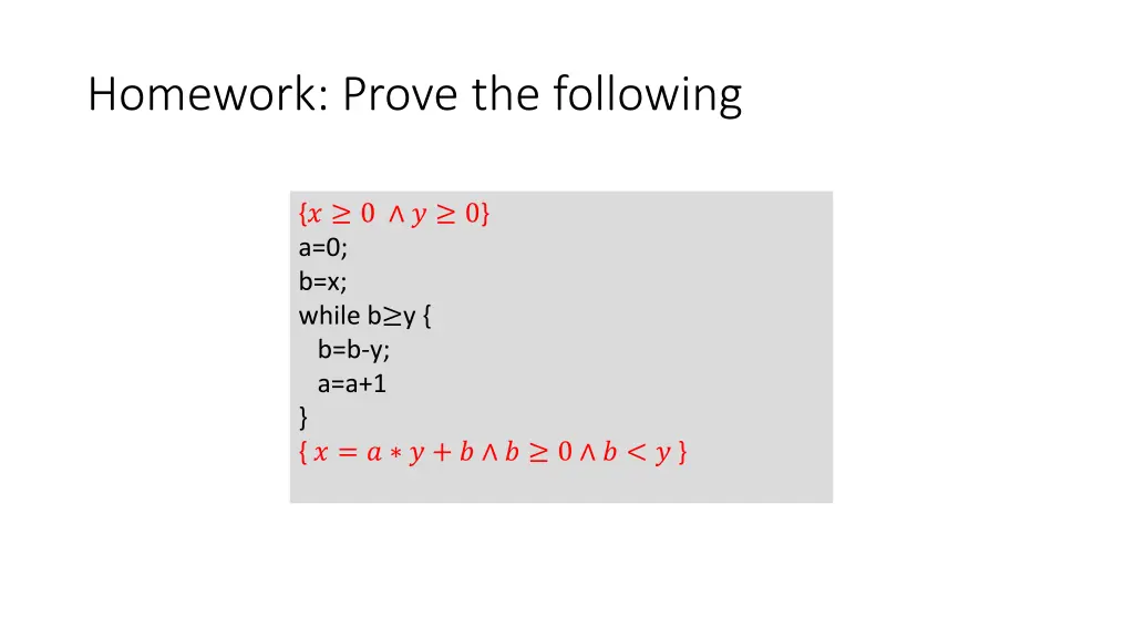 homework prove the following