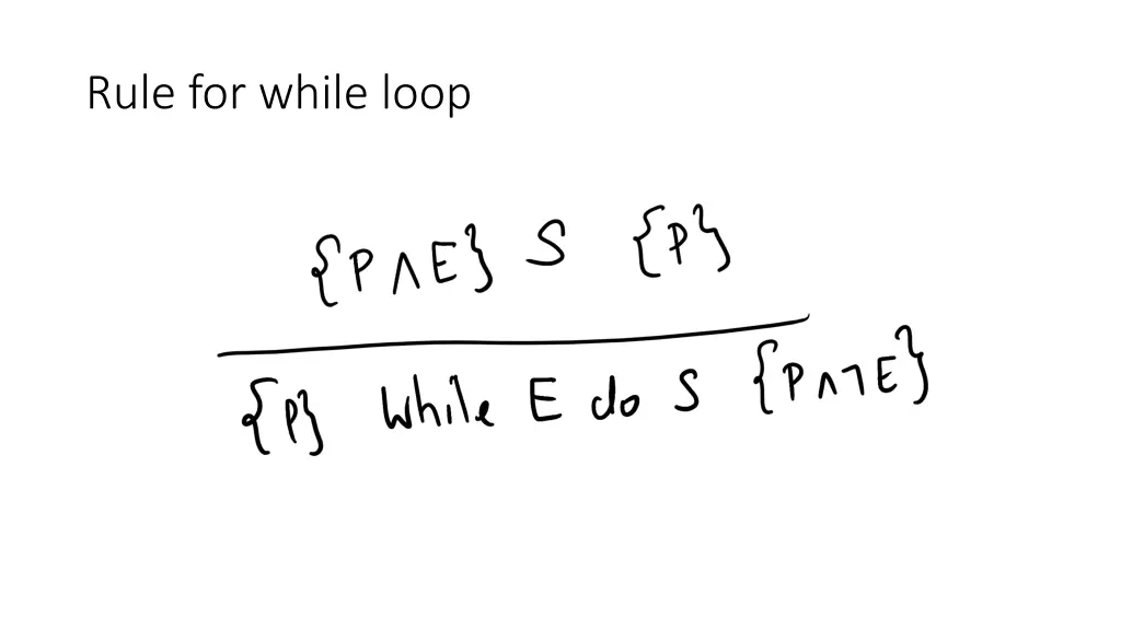rule for while loop 1