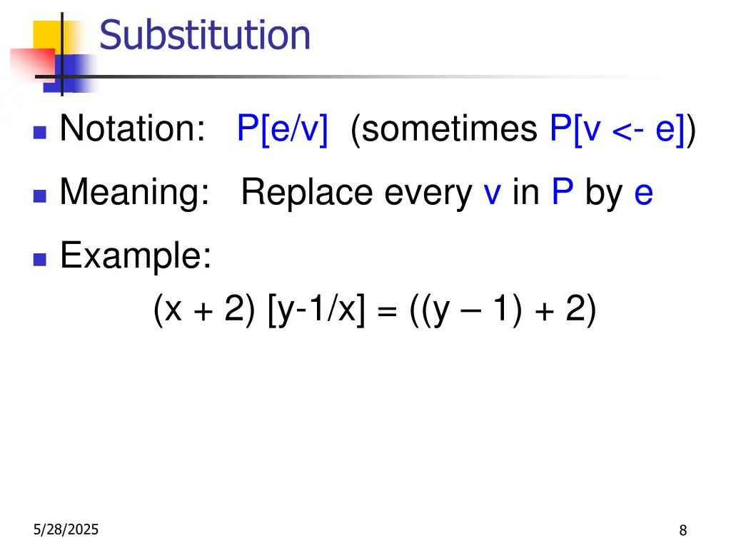 substitution