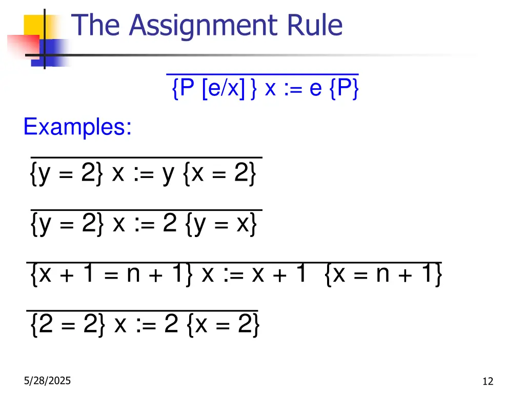 the assignment rule 3