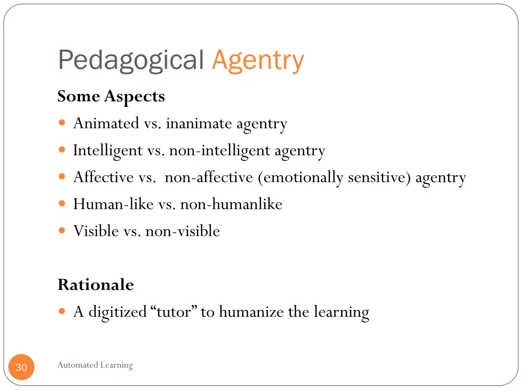 pedagogical agentry