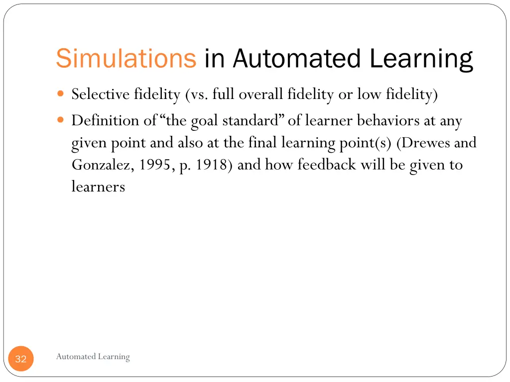 simulations in automated learning