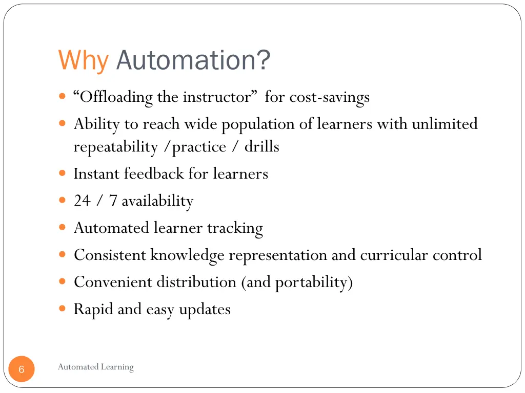 why automation
