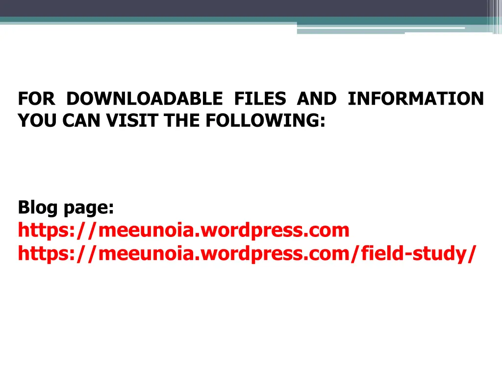 for downloadable files and information