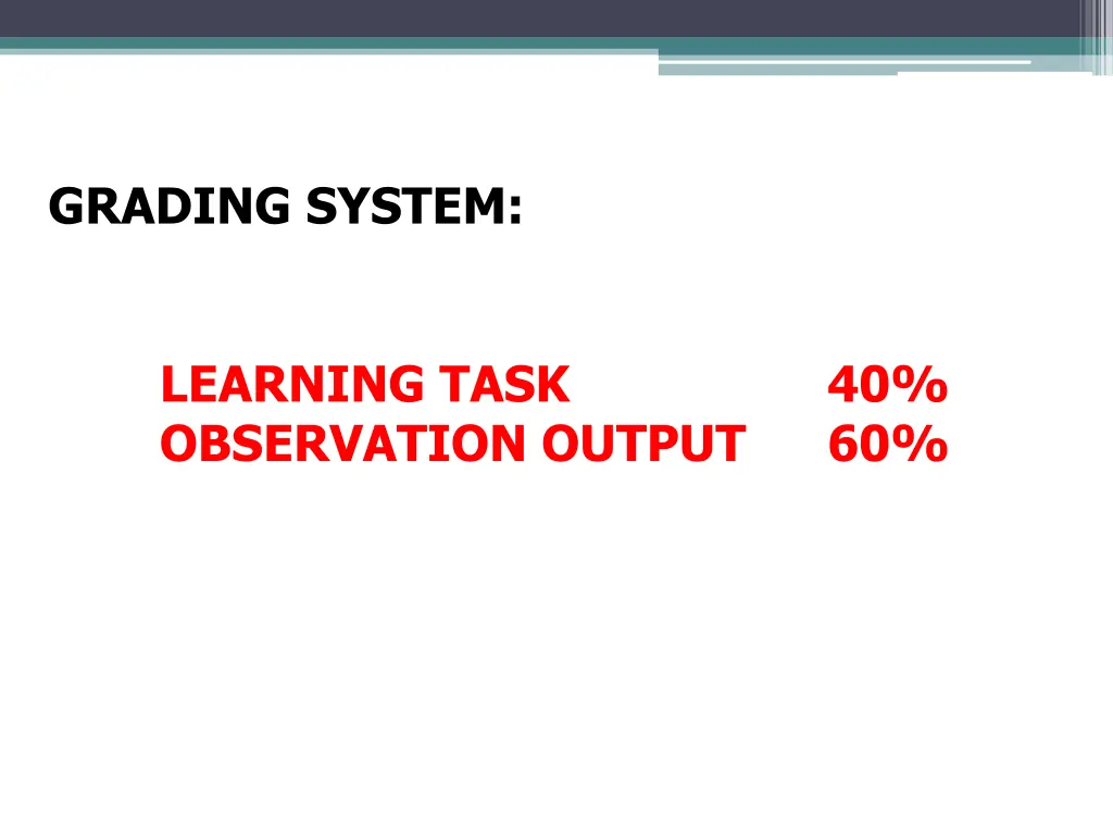 grading system