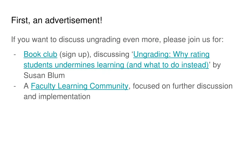 first an advertisement