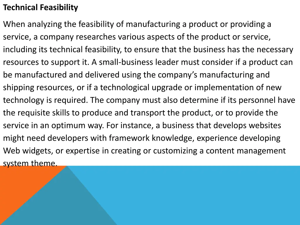 technical feasibility