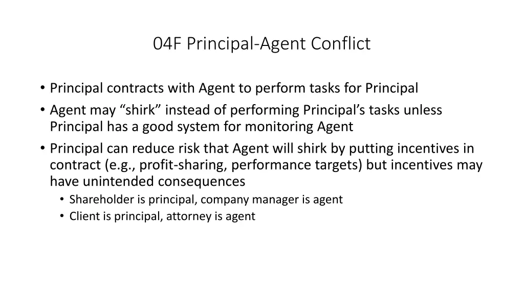 04f principal agent conflict