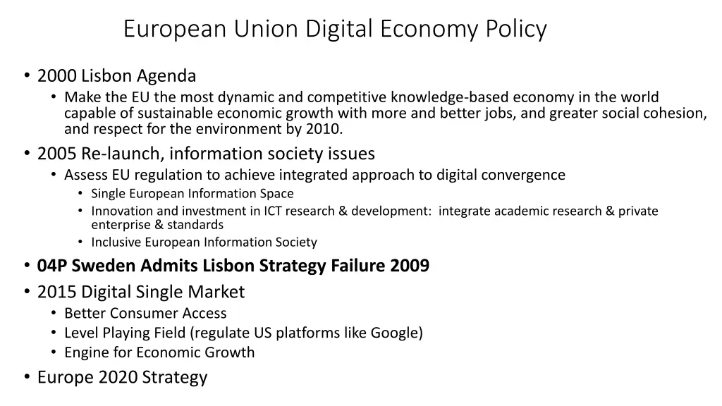 european union digital economy policy